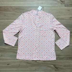 Charter Club Spa Womens Floral‎ Print Button Up Pajama Top Size Small Pink
